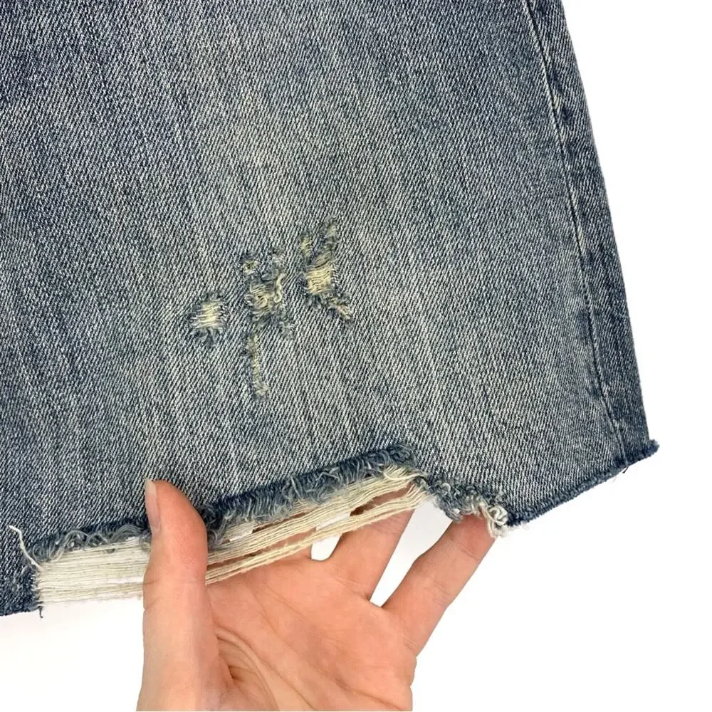 LEVI'S Blue Denim Mini Skirt Medium Wash 27 - Picture 2 of 9